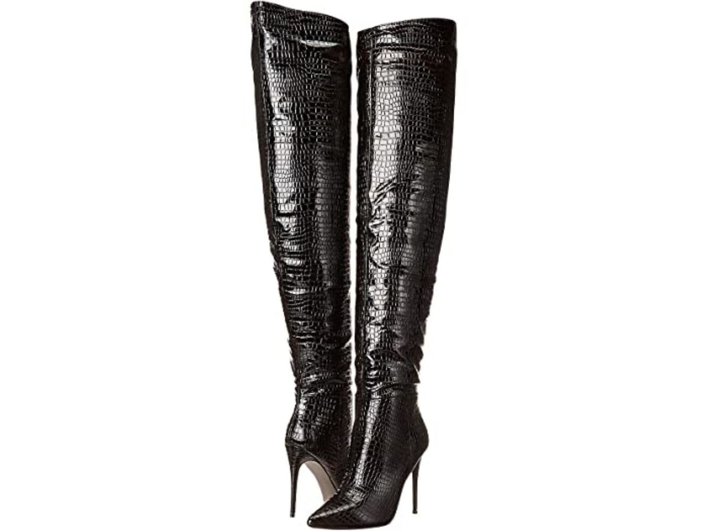 Steve Madden Women's Shoes Harlow Pointed Toe Over Knee Fashion Boots Black Size 7.5 M