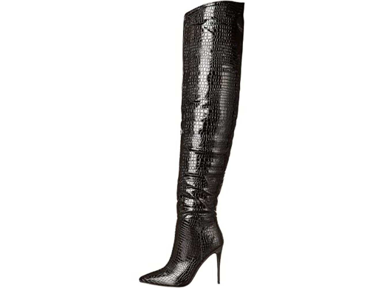 Steve Madden Women's Shoes Harlow Pointed Toe Over Knee Fashion Boots Black Size 7.5 M
