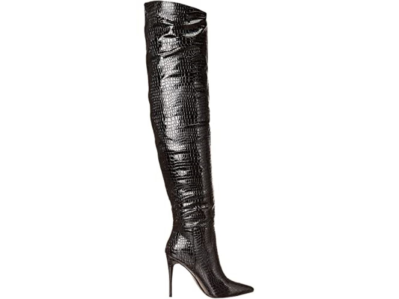 Steve Madden Women's Shoes Harlow Pointed Toe Over Knee Fashion Boots Black Size 7.5 M
