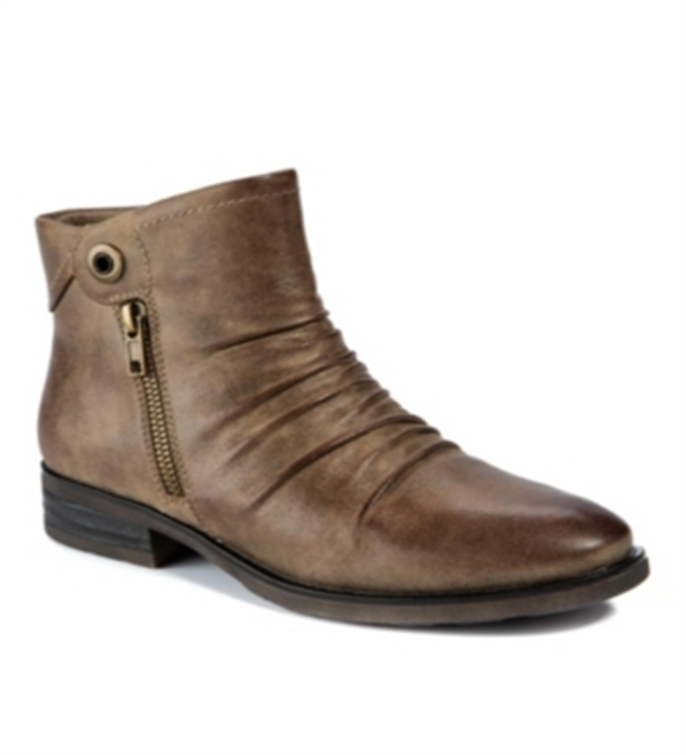 Baretraps Womens Anila Slouchy Grommet Ankle Boots Brown 5.5 M