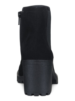 American Rag Womens Black Platform Goring Cushioned Morghan Round Toe Platform Zip-up Booties Size 7 M