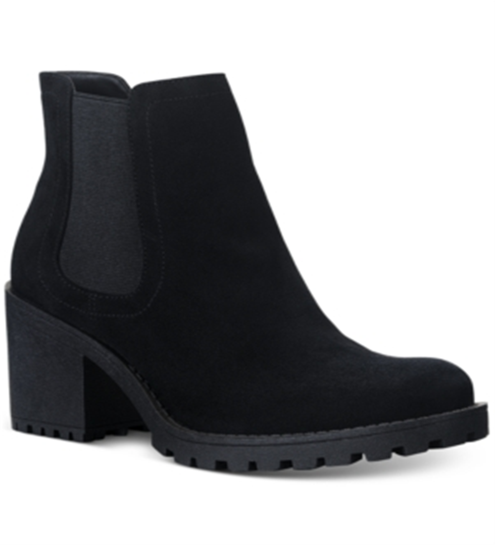 American Rag Womens Black Platform Goring Cushioned Morghan Round Toe Platform Zip-up Booties Size 7 M