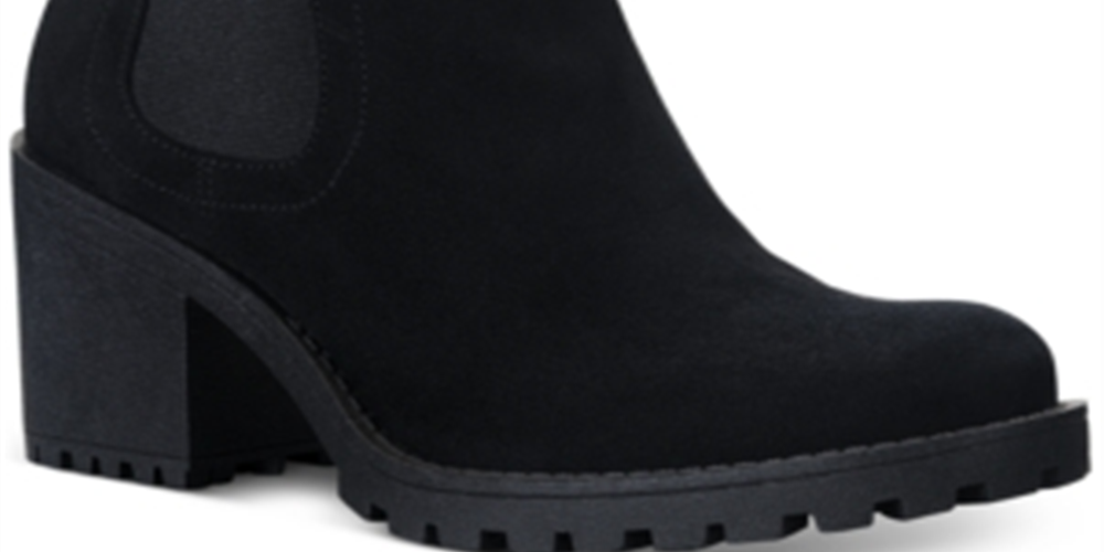 American Rag Womens Black Platform Goring Cushioned Morghan Round Toe Platform Zip-up Booties Size 7 M