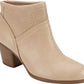 White Mountain Women's Perforated Slip Resistant Padded Galveston Almond Toe Block Heel Zip up Booties Brown Size 8.5 M