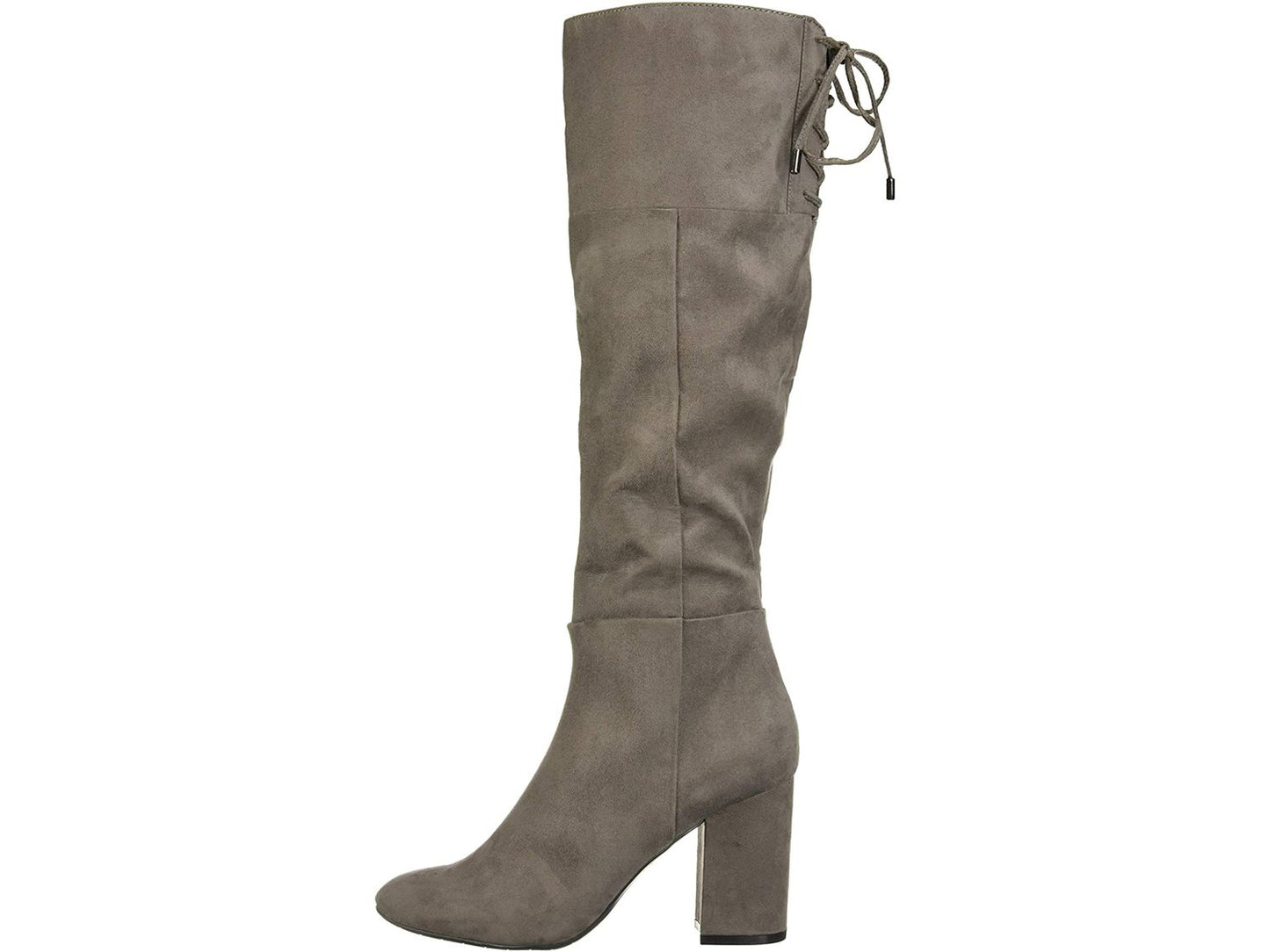 Kenneth Cole Reaction Women's Corie Lace Faux Suede Tall Dress Boots Concrette Size 6.5 M