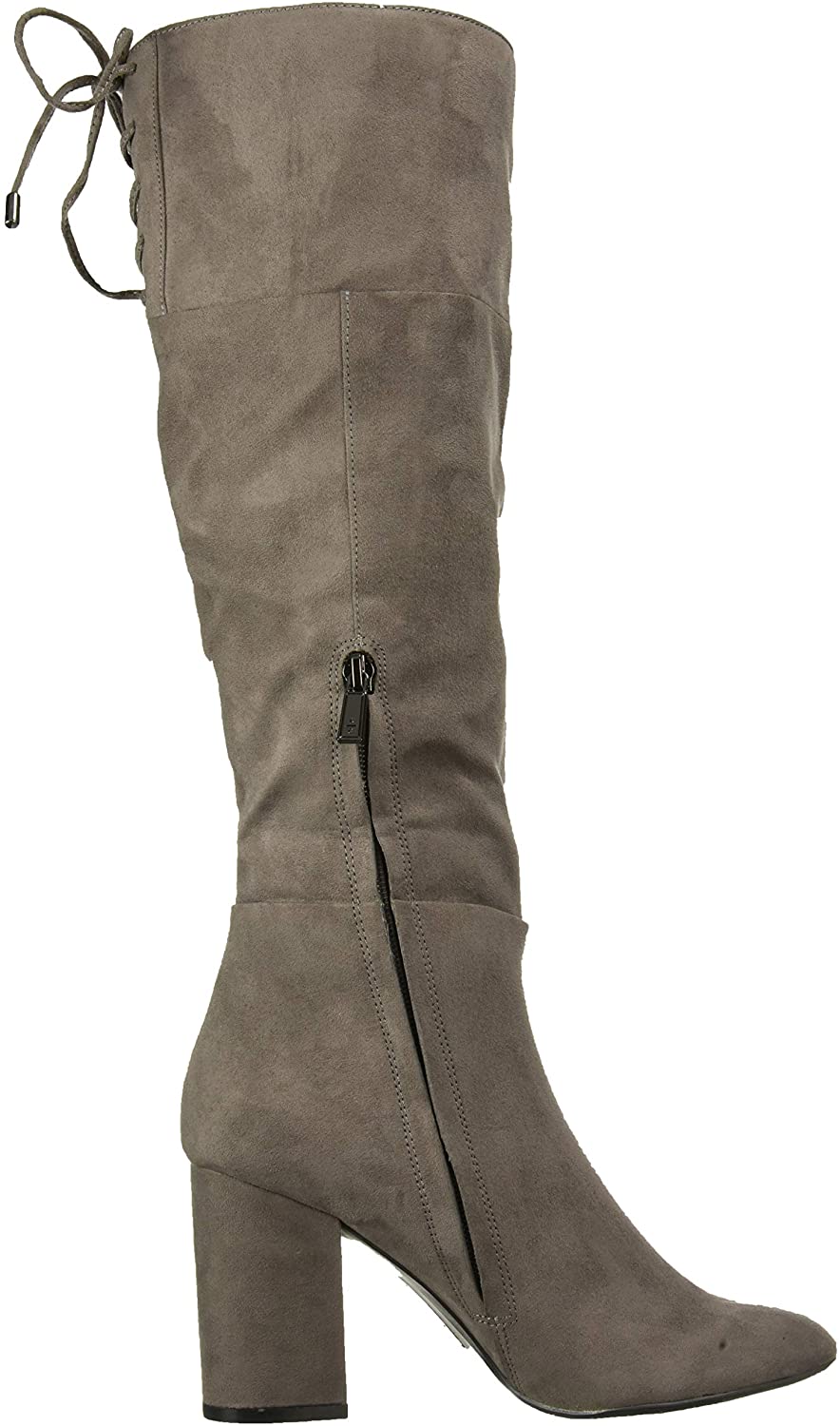 Kenneth Cole Reaction Women's Corie Lace Faux Suede Tall Dress Boots Concrette Size 6.5 M