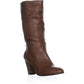 Esprit Women's Oliana Folded Top Block Heel Mid Calf Boots Brown Size 6