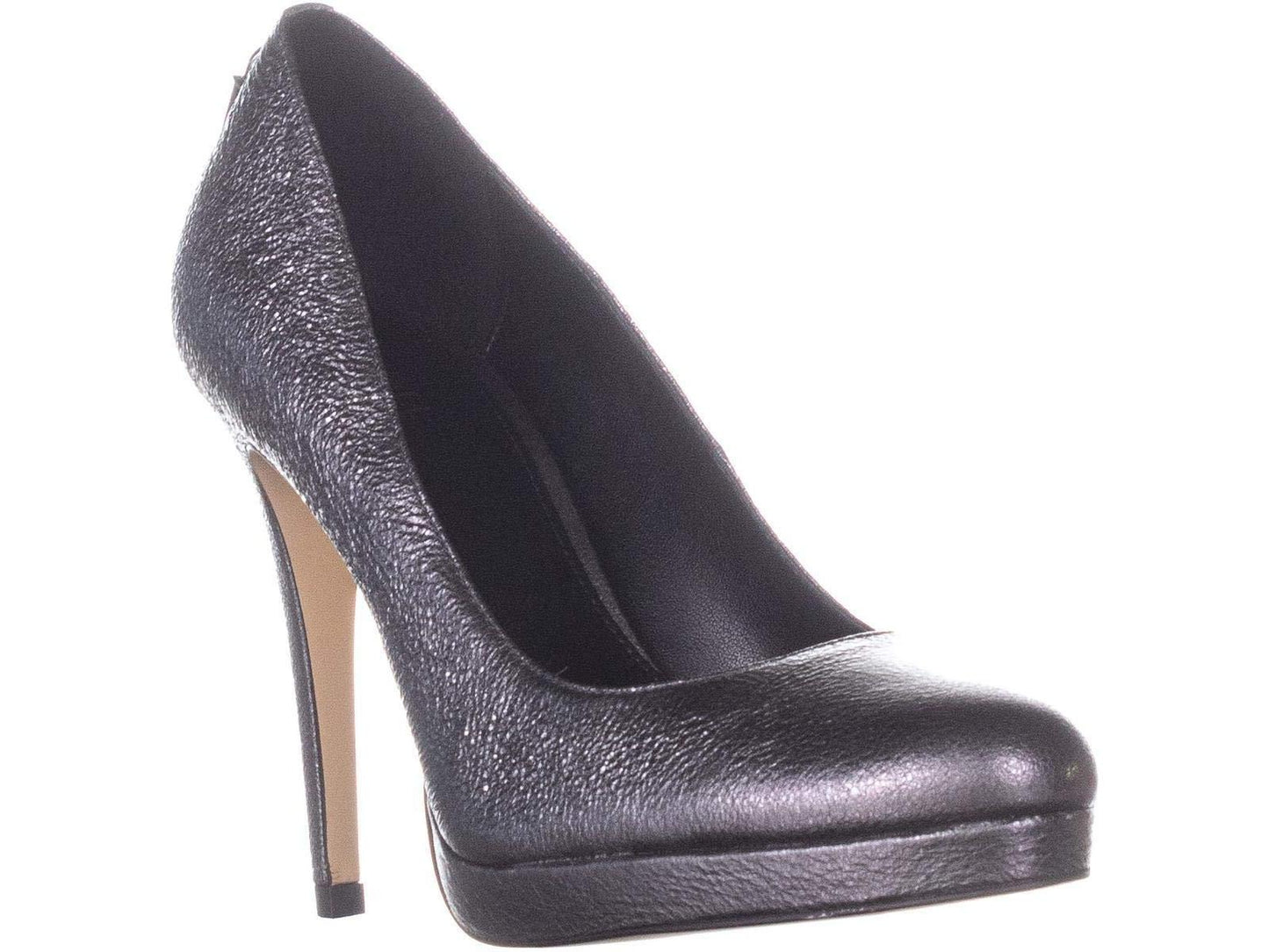 Michael Kors Women's Antoinette Leather Closed Toe Classic Pumps Silver Size 9 M