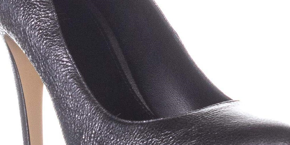 Michael Kors Women's Antoinette Leather Closed Toe Classic Pumps Silver Size 9 M