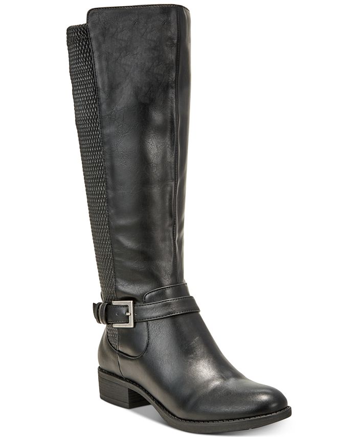 Style & Co Women's Luciaa Textured Knee High Riding Boots Black Size 6 M