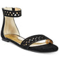 Thalia Sodi Women's Jacey Fabric Open Toe Casual Ankle Strap Sandel Black Size 8.5 M