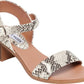Steve Madden Women's April Heeled Sandal, natural snake Size 5.5 M