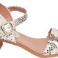 Steve Madden Women's April Heeled Sandal, natural snake Size 5.5 M
