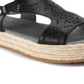 Bare Traps Womens Bernedette Open Toe Casual T-Strap Sandals Black Size 8 M