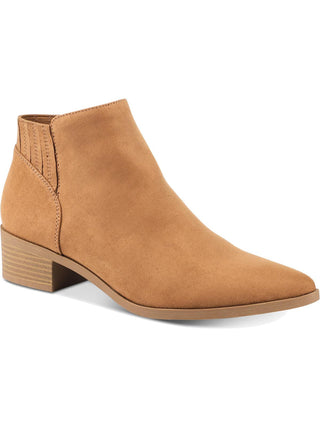 American Rag Womens Tori Fabric Pointed Toe Ankle Fashion Boots Brown Size 9.5M