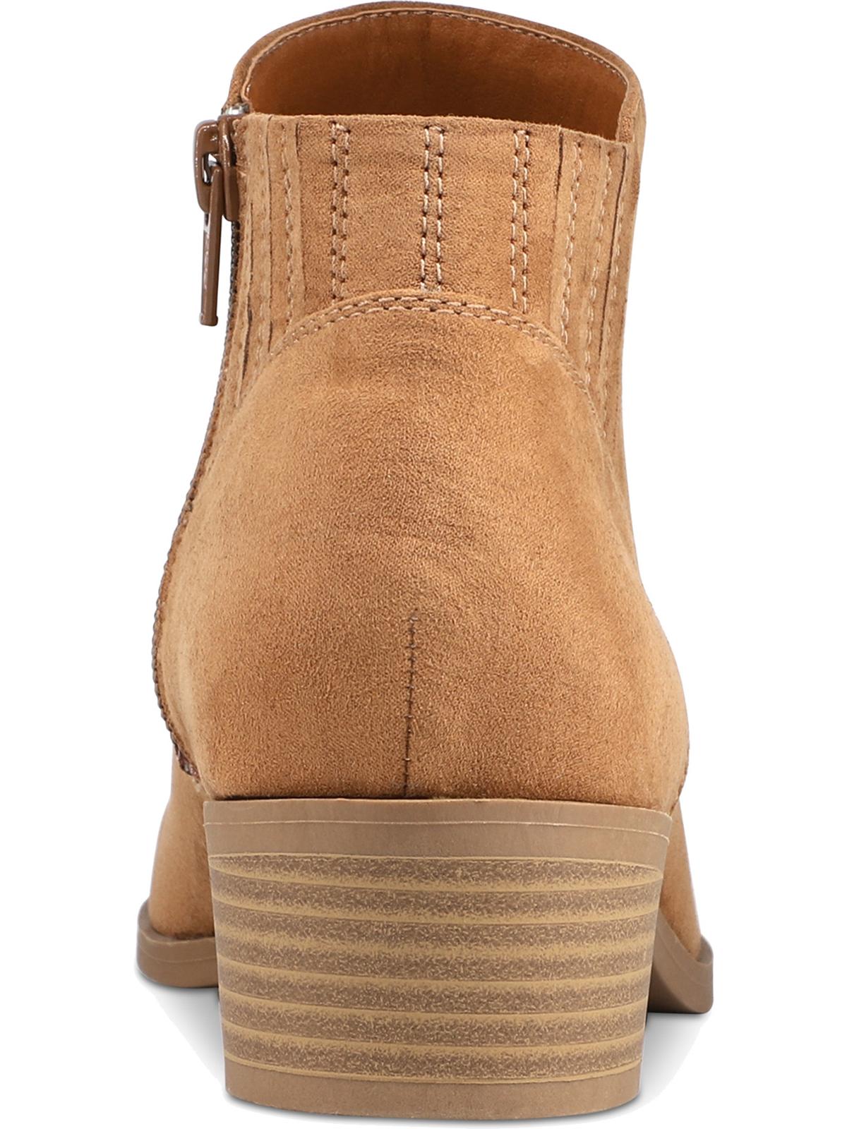 American Rag Womens Tori Fabric Pointed Toe Ankle Fashion Boots Brown Size 9.5M