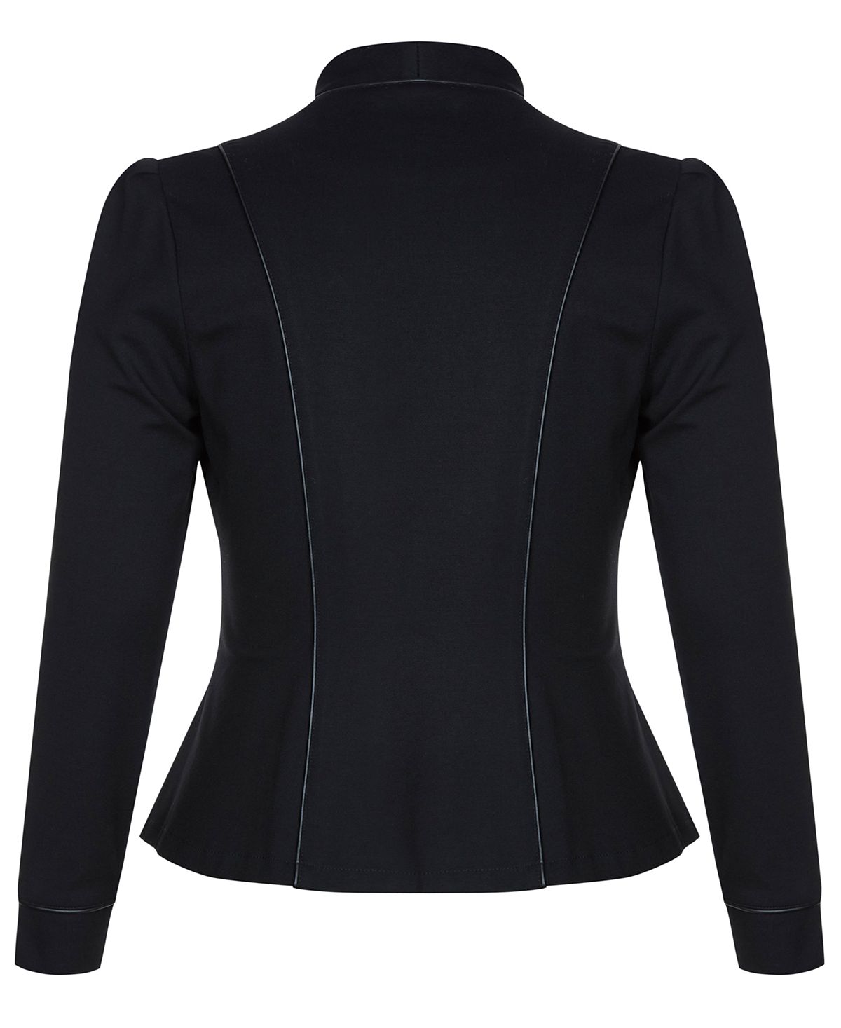 City Chic Women's Jacket Piping Praise  Black Size 22W