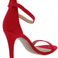Material Girl Women's Blaire5 Ankle Strap Heels Red Size 8 M