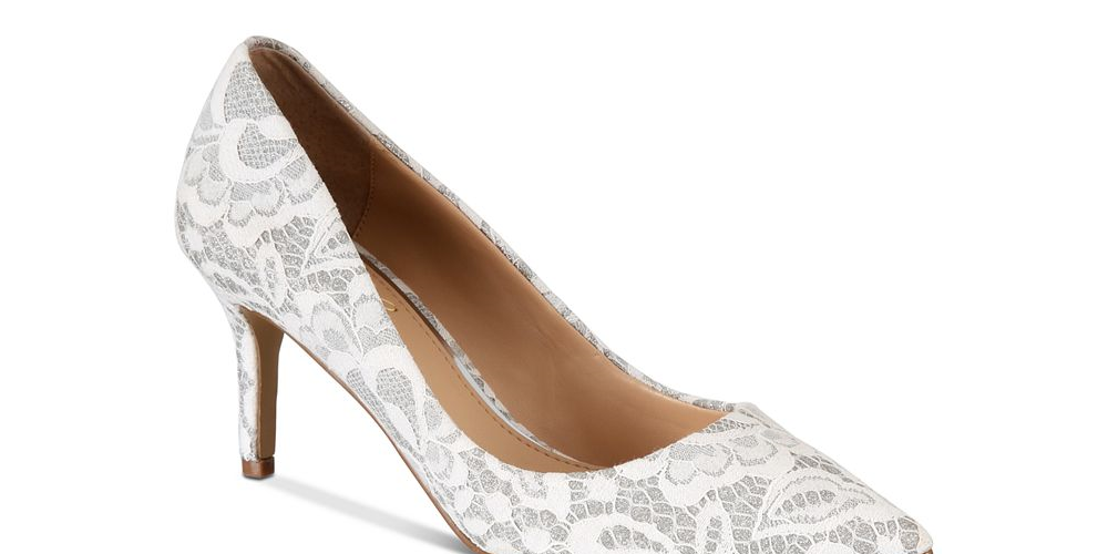 Jewel Badgley Mischka Women's Zuri Lace Pumps White Size 7.5 M