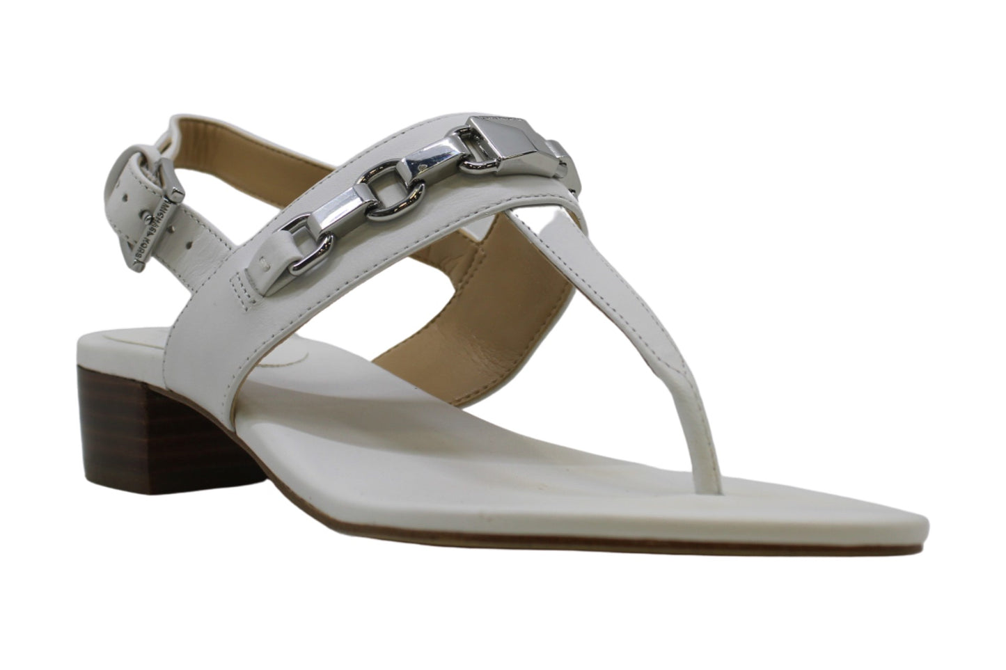 Michael Kors Women's Charlton Leather Split Toe Casual Sandal Gray Size 9