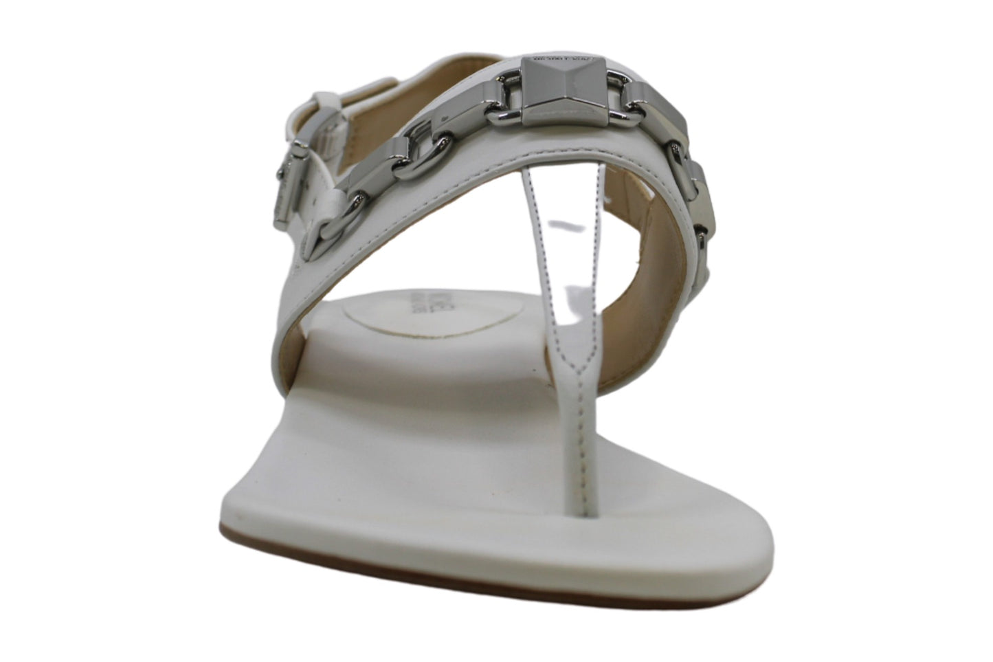 Michael Kors Women's Charlton Leather Split Toe Casual Sandal Gray Size 9