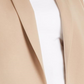 Eileen Fisher Women's Pocketed Notch Collar Back Vent Long Sleeve Wear to Work Jacket Beige Size 2X