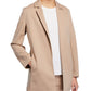 Eileen Fisher Women's Pocketed Notch Collar Back Vent Long Sleeve Wear to Work Jacket Beige Size 2X