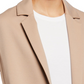 Eileen Fisher Women's Pocketed Notch Collar Back Vent Long Sleeve Wear to Work Jacket Beige Size 2X