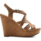 American Rag Women's Arielle Open Toe Casual Platform Sandals Tan  Size 7.5 M