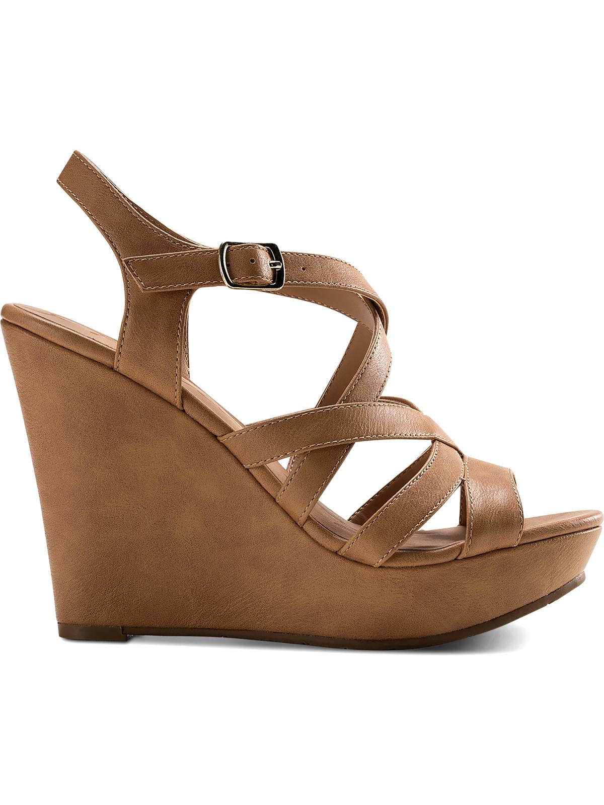 American Rag Women's Arielle Open Toe Casual Platform Sandals Tan  Size 7.5 M