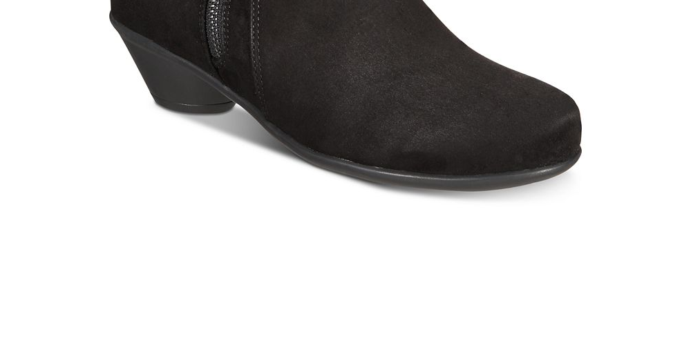 Karen Scott Women's Ursah Fabric Closed Toe Ankle Fashion Black Size 8.5 M