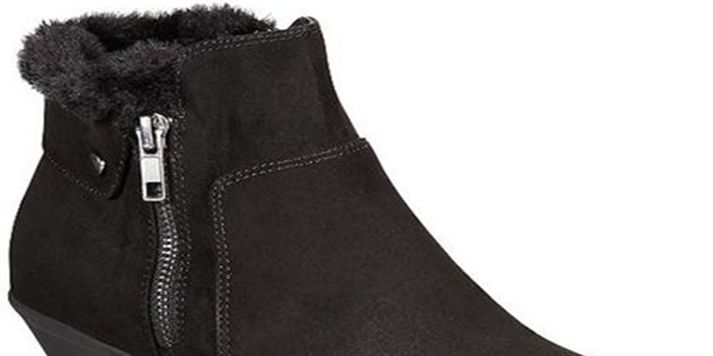 Karen Scott Women's Ursah Fabric Closed Toe Ankle Fashion Black Size 8.5 M