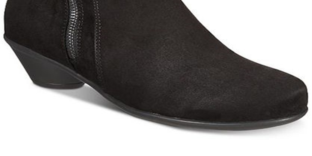 Karen Scott Women's Ursah Fabric Closed Toe Ankle Fashion Black Size 8.5 M