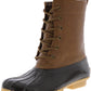 Sporto Women's Ariel Faux Leather Ankle Rain Boots Brown Size 7.5M