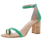 INC International Concepts Women's Wanada Block Heel Ankle Strap Dress Sandals Green Size 7.5 M