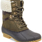 Tommy Hilfiger Women's Rian 2 Faux Fur Closed Toe Mid Calf Cold Weather Boots Green Size 6 M