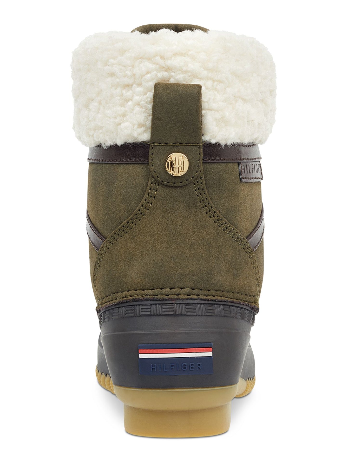 Tommy Hilfiger Women's Rian 2 Faux Fur Closed Toe Mid Calf Cold Weather Boots Green Size 6 M