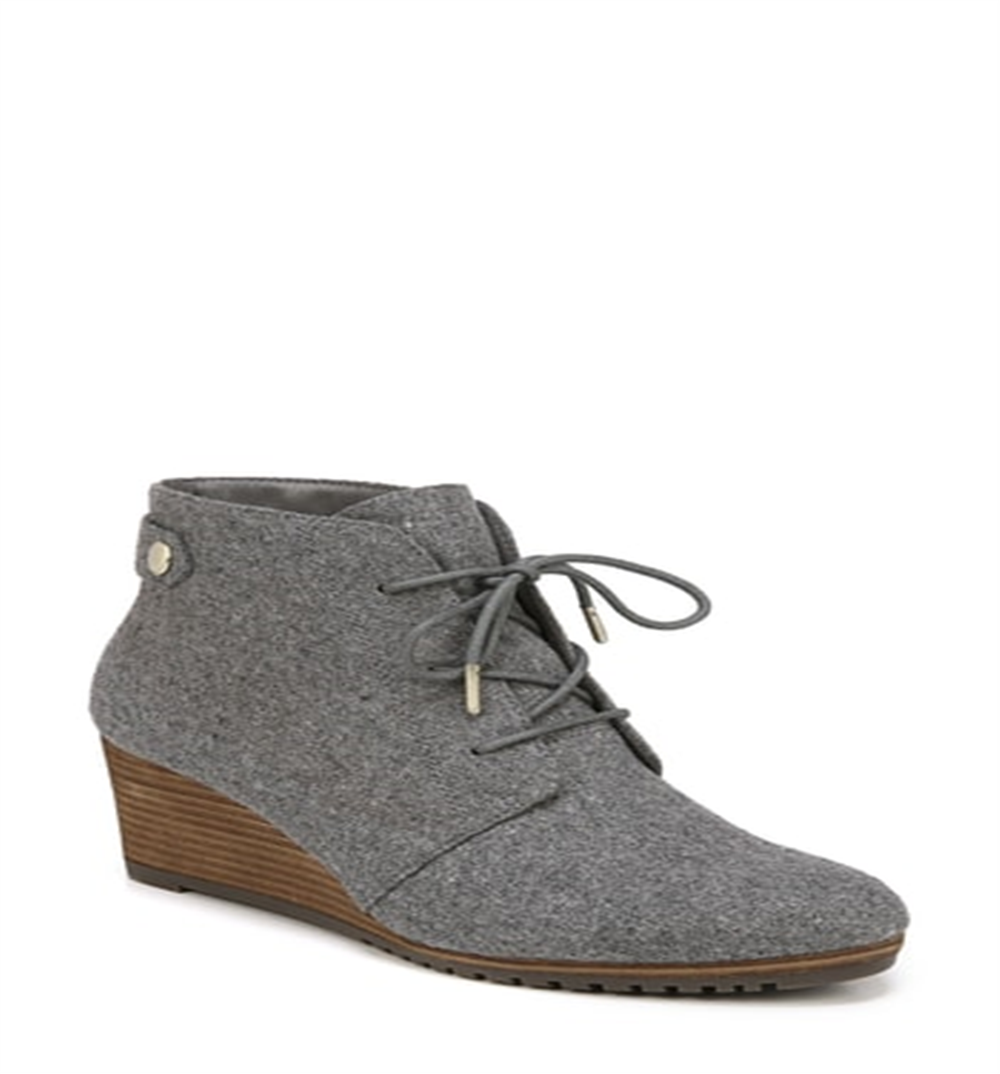 Dr. Scholl's Women's Conquer Wedge Bootie Gray Size 8.5 M