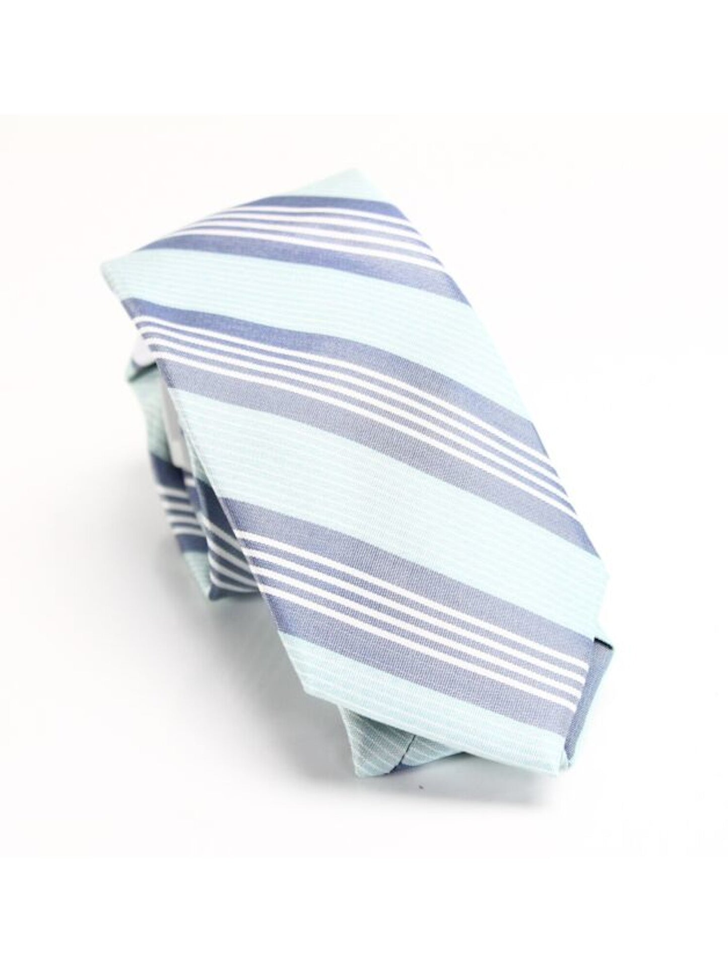 RYAN SEACREST Men's  Regimental Stripe Classic Neck Tie Aqua  One Size