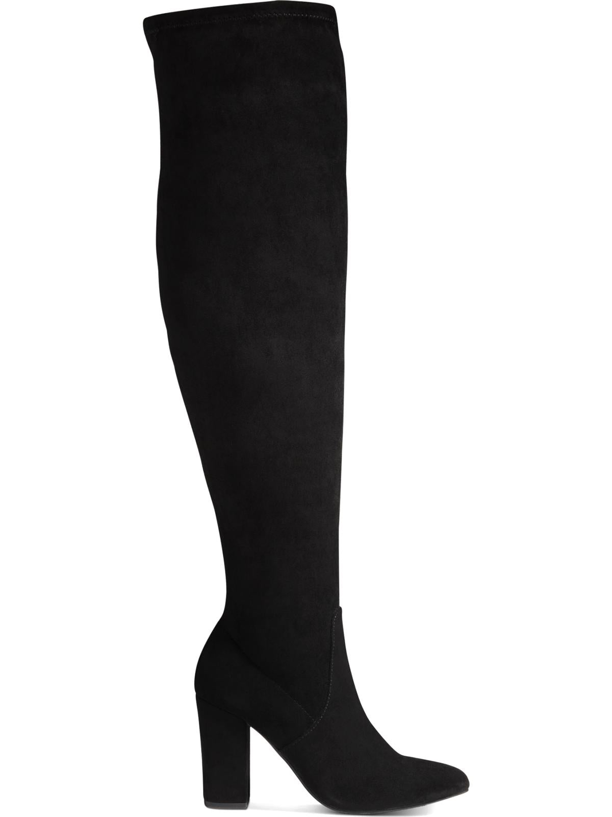 Material Girl Women's Bravy Faux Suede Tall Over the Knee Boots Black Size 5 M