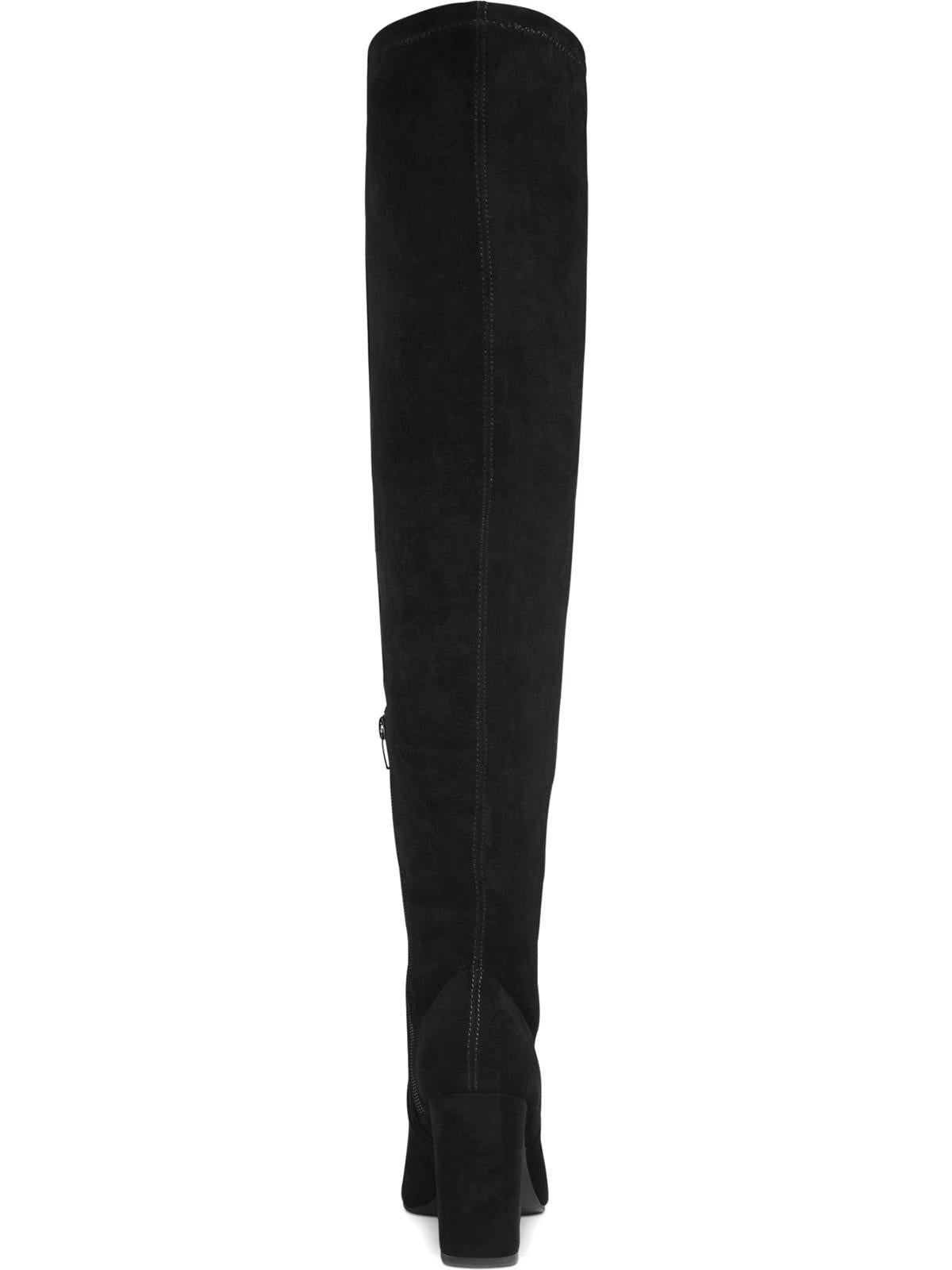 Material Girl Women's Bravy Faux Suede Tall Over the Knee Boots Black Size 5 M