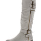 White Mountain Women's Remi Faux Leather Riding Boots Gray Size 5.5 M