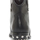 INC International Concepts Women's Memory Foam Studded Cushioned Latisha Pointed Toe Slip on Leather Booties Black Size 5 M