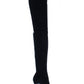 Steve Madden Women's Stretchy Cushioned Dominique Stiletto Dress Heeled Boots Black 6 M