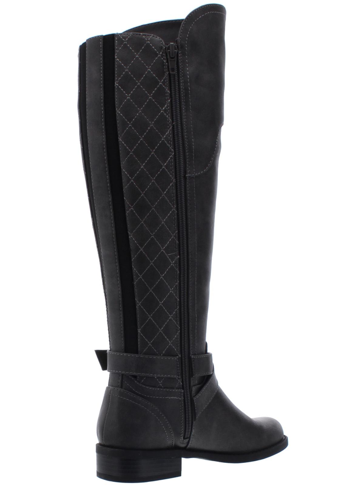 Guess Women's Haydin Almond Toe Knee High Fashion Boots Gray Size 6.5 M