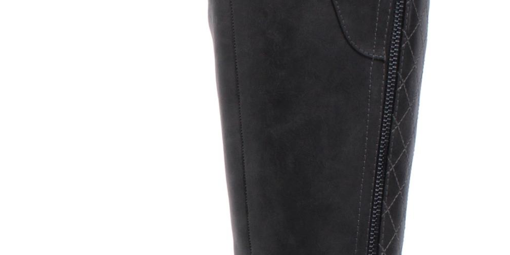 Guess Women's Haydin Almond Toe Knee High Fashion Boots Gray Size 6.5 M
