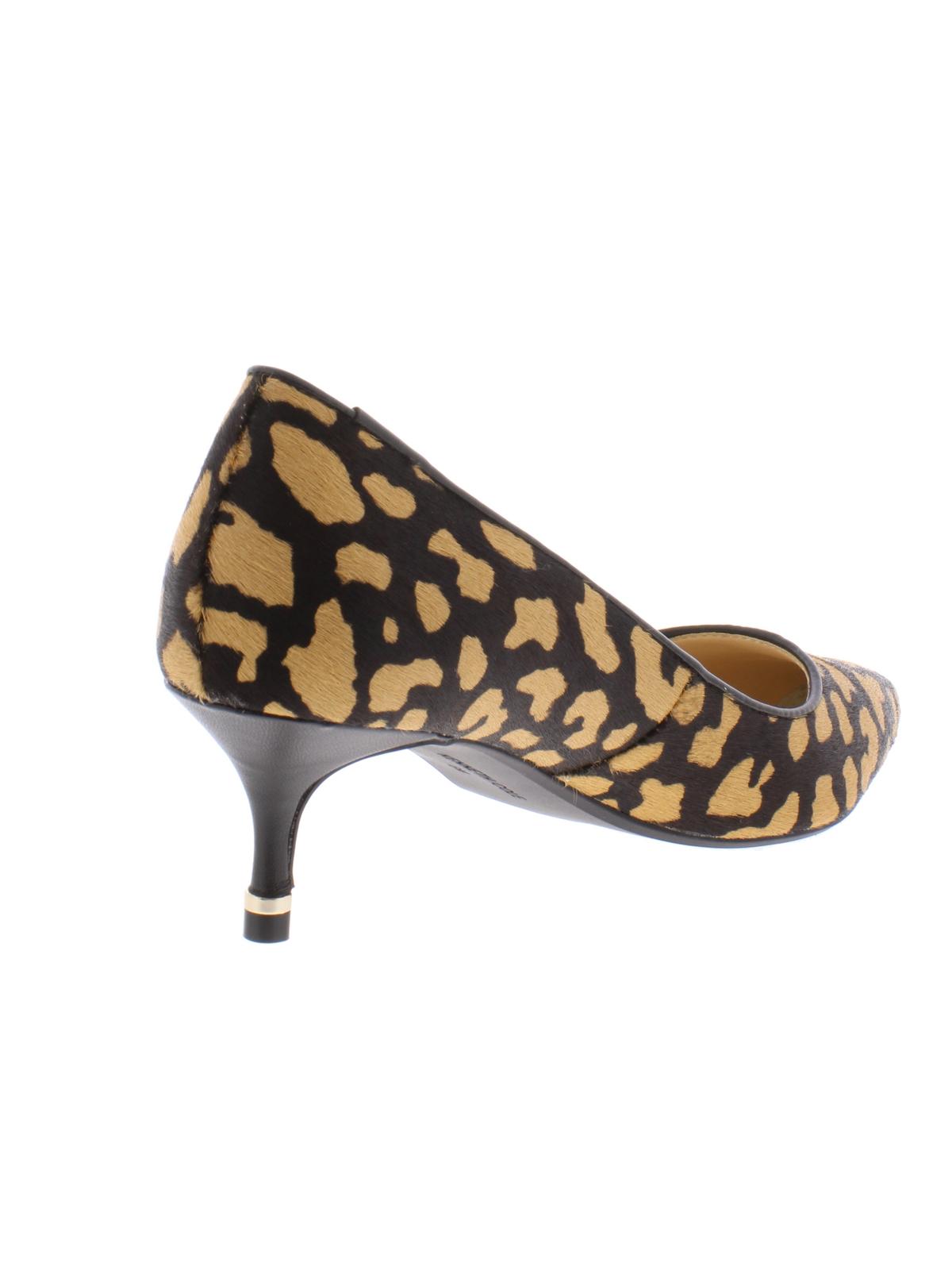 Kenneth Cole Women's Leopard Print Morgan Pointed Toe Kitten Heel Slip on Pumps Brown Size 6.5 M