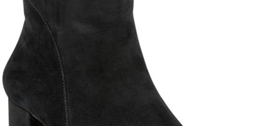 INC International Concepts Women's Cushioned Floriann Almond Toe Block Heel Zip up Booties Red Lava Size 9.5 M