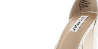 Steven Madden Women's Carrson Ankle Strap Block Heeled Sandals White Size 9.5