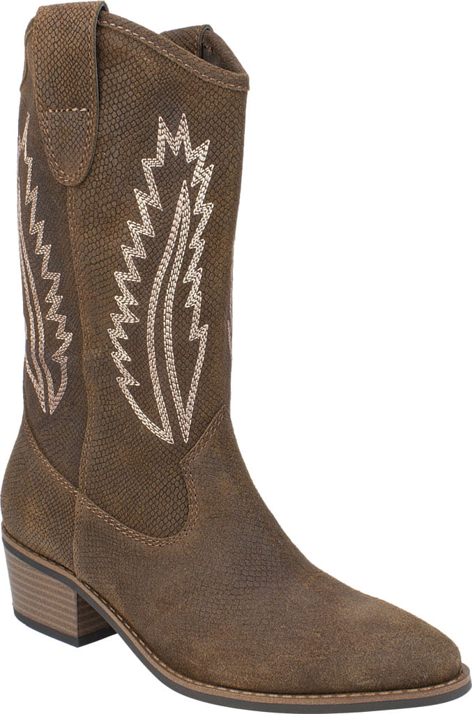 White Mountain Women's Caraway Cowgirl Boot Leather Brown Size 6.5 M